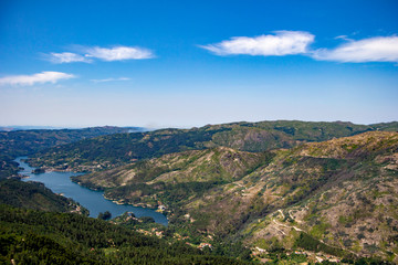 Fototapeta na wymiar view of the mountains in the National Park of Peneda-Gerês, Portugal