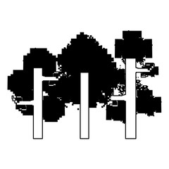 videogame pixelated retro art cartoon in black and white