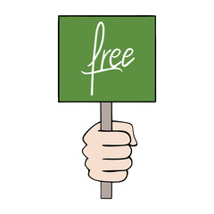 Banner with free message