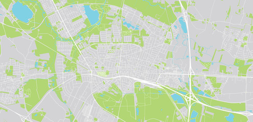 Obraz premium Urban vector city map of Herning, Denmark