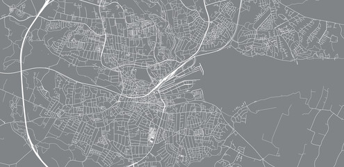 Fototapeta premium Urban vector city map of Kolding, Denmark