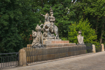 Monument Jan III Sobieski in Łazienki Parki in Warsaw, Poland