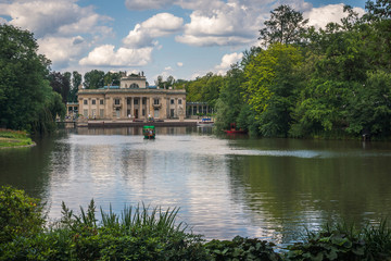Royal Palace on the Water in Lazienki Park in Warsaw, Poland