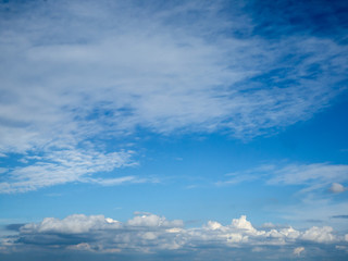 Fototapeta na wymiar Sky with clouds in the evening