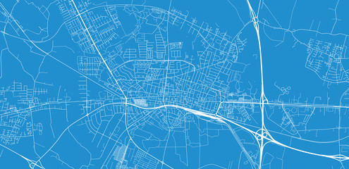 Urban vector city map of Herning, Denmark