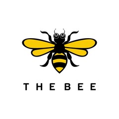 Nature Bee Honey Logo Vector