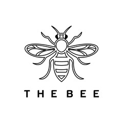Nature Bee Honey Logo Vector