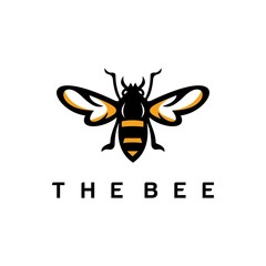 Nature Bee Honey Logo Vector