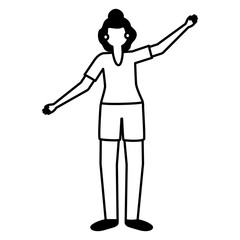 Isolated avatar woman vector design