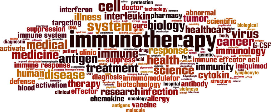 Immunotherapy word cloud