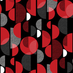 Modern red and black active seamless pattern