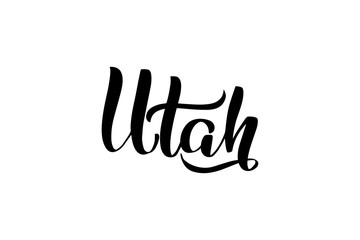 handwritten brush lettering calligraphy illustration isolated on white background