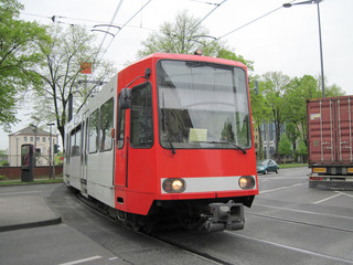 Fototapeta na wymiar Cologne-Bonn trams