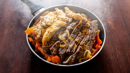 Fajitas en Sartén