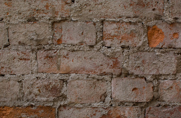 Brick wall. The texture of the building. Loft style background