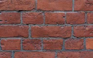 Brick wall. The texture of the building. Red brick
