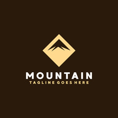 Mountain Logo Vector Design Template. Modern and Emblem Icon. Shape And Badge Symbol.