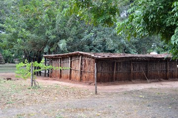 Wooden structure in traditional African style