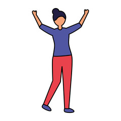 Isolated avatar woman vector design