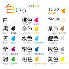 Colors in Japanese vector art