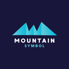 Mountain Logo Vector Design Template. Modern and Emblem Icon. Shape And Badge Symbol.