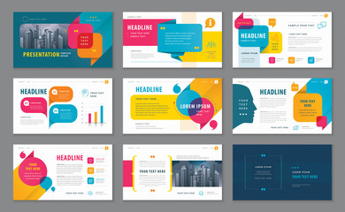 Abstract Presentation Templates, Infographic elements Template design set for Brochures