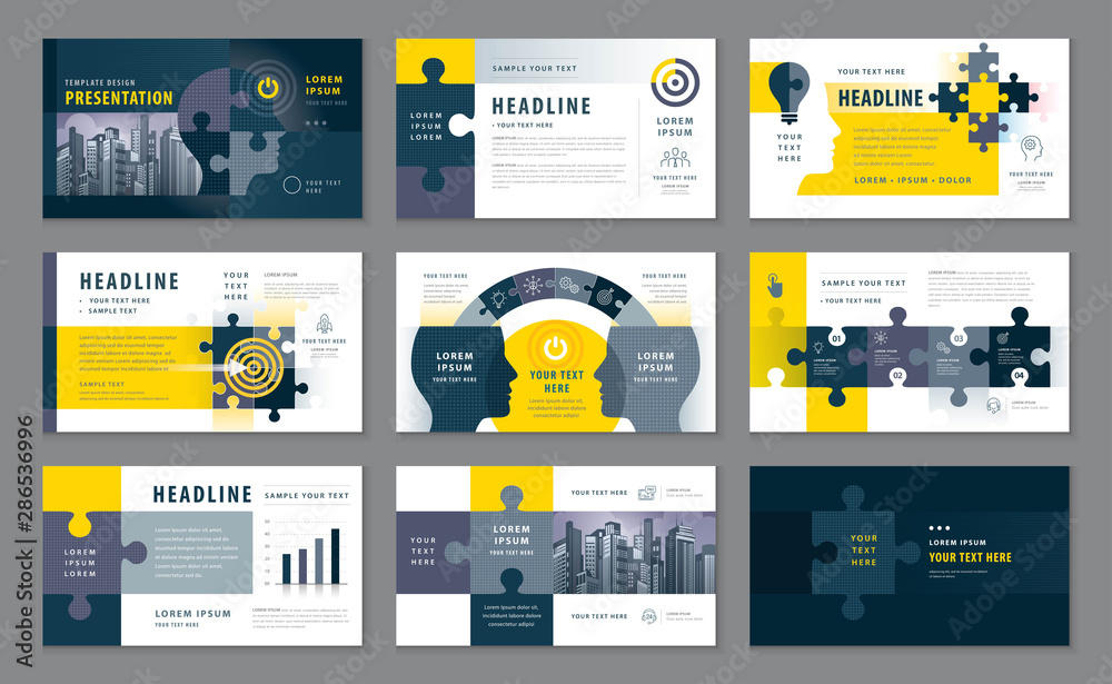 Canvas Prints abstract presentation templates, infographic elements template design set