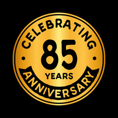 Fototapeta premium 85 years anniversary logo design template. Eighty-five years logtype. Vector and illustration.