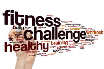 Fitness challenge word cloud