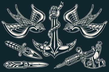 Vintage flash tattoos collection