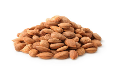 Pile of dried apricot seeds