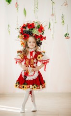 Ukrainian beautiful girl in national clothes