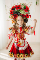 Ukrainian beautiful girl in national clothes