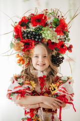 Ukrainian beautiful girl in national clothes