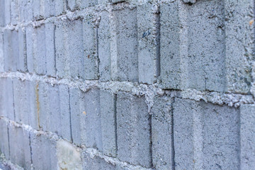 Mauer aus Steinen aufgemauert Ansicht view