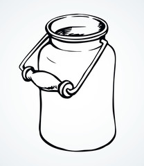 Metal old can. Vector drawing