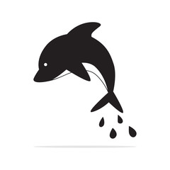 Dolphin icon. Vector concept illustration for design.