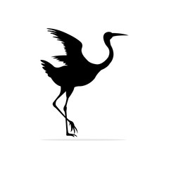 Flamingo logo. Tower icon. Marine symbol. Vector concept illustration for design.