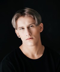 Portrait young sexy man