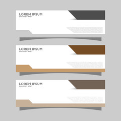 Fototapeta premium Set of three abstract vector geometric banners.modern template design for web