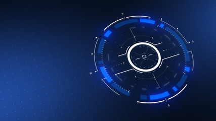 Futuristic conceptual technology background, circular HUD interface hologram, 3d render in high resolution, sci fi and cyberpunk wallpaper