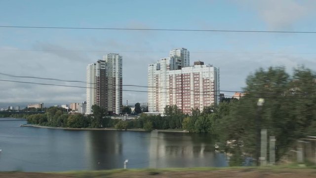 Moscow neighborhoods from the train