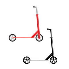 Scooter. Means of transportation. Vector illustration
