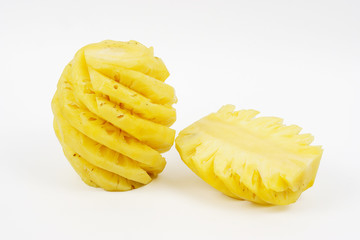 ํYellow pineapple isolated on white background