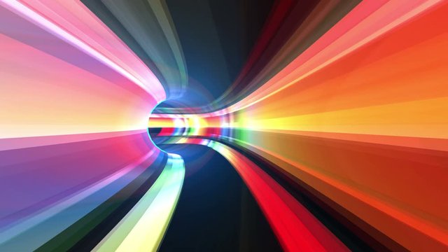 Abstract speed motion in a virtual reality tunnel. Flying in space and time at the speed of light with this high-energy visualization of flying through hyperspace. VJ Seamless loop