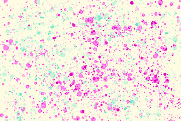 Blue and purple random round paint splashes on white background. Abstract colorful texture for web-design, website, presentations, digital printing, fashion or concept design.