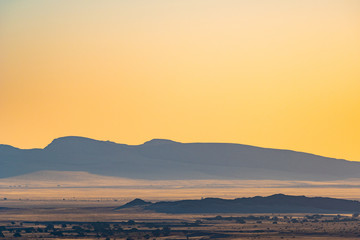 Coucher de soleil en Namibie, Afrique