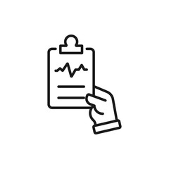 hold clipboard - minimal line web icon. simple vector illustration. concept for infographic, website or app.