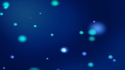 Dark blue bokeh background with blurred glowing bluish spheres