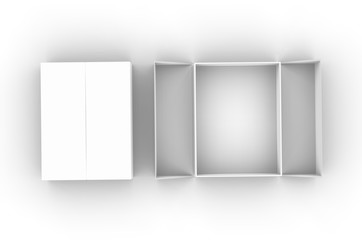 Blank hard box for branding and mock up. 3d render illustration.